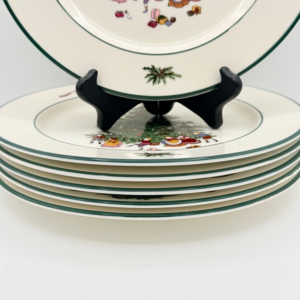 The Cellar O'Tannenbaum Ironstone Dinner Plates Set of 6 Christmas Japan 10.75" - Picture 5 of 8